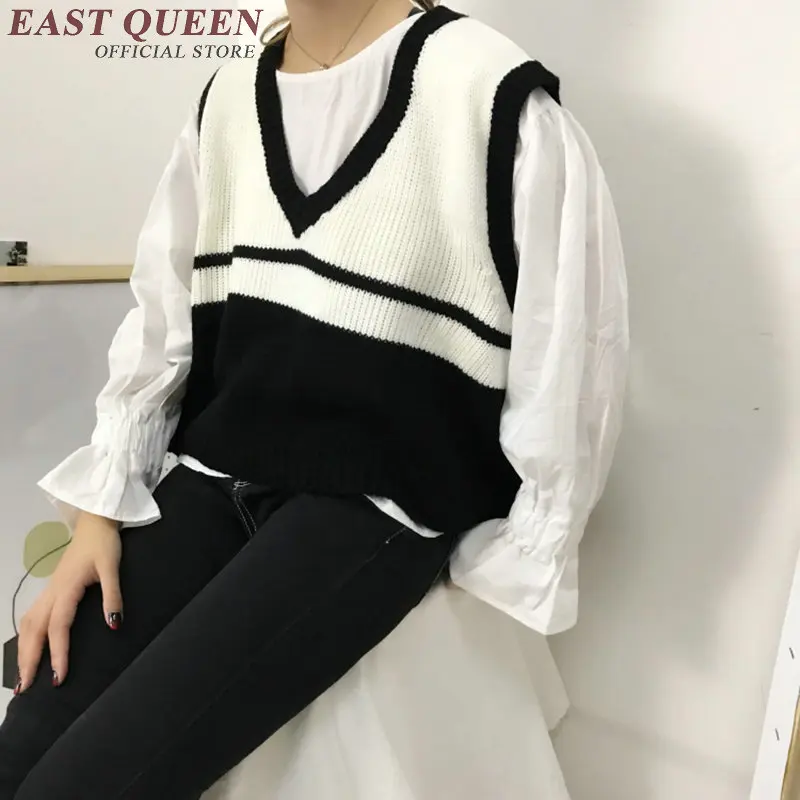 Женский жилет для подростков женщин вязаный без рукавов Veste Femme NN0885 Y | Женская