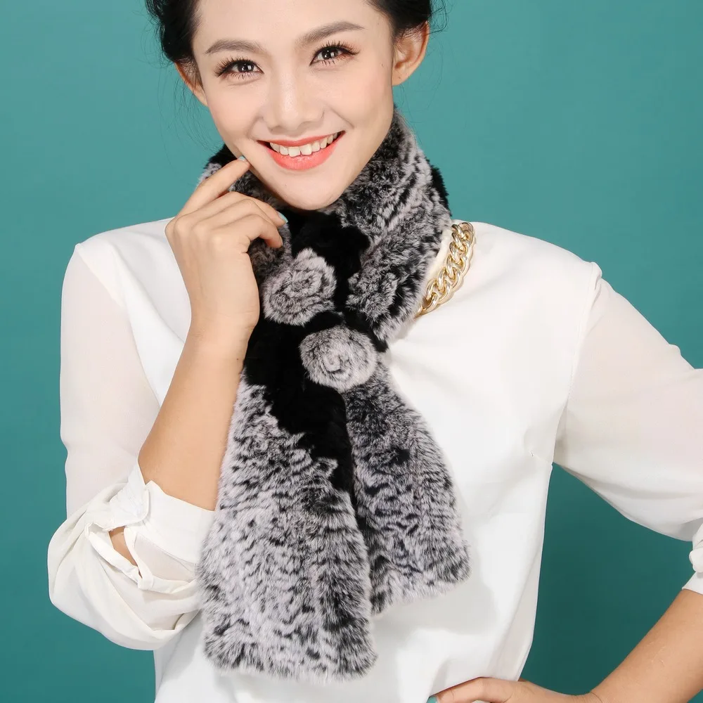 2018 шарф женский мех кролика рекс шейный модный шарм теплый накидка шаль палантин