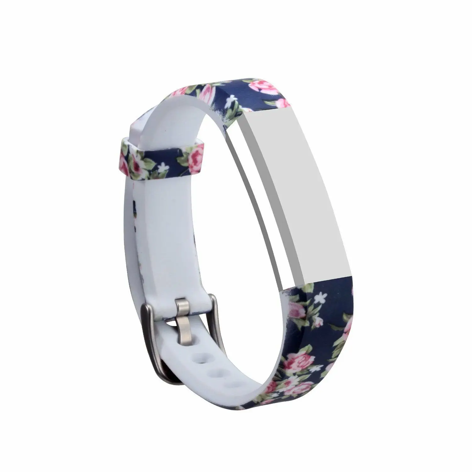 Fitbit Alta HR замена эластомерных полос, цветок фотопечати резиновый ремешок на запястье, Браслет аксессуар для Fitbit Alta - Цвет ремешка: Blue Rose