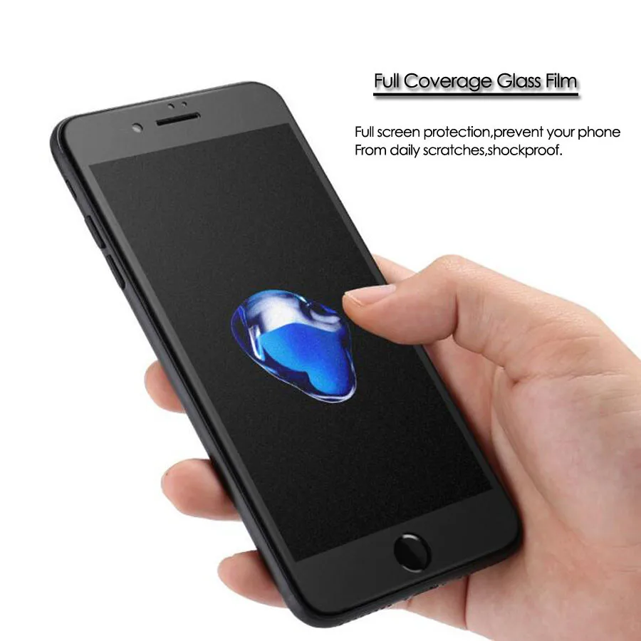 Матовая закаленное Стекло полный охват крышка для iPhone 7 iphone7 4.7 дюймов Экран