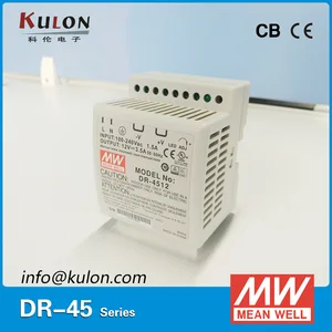 Original MEAN WELL DR-4512 Single Output 3.5A 12V 42W DIN rail mounted Meanwell power supply DR-45