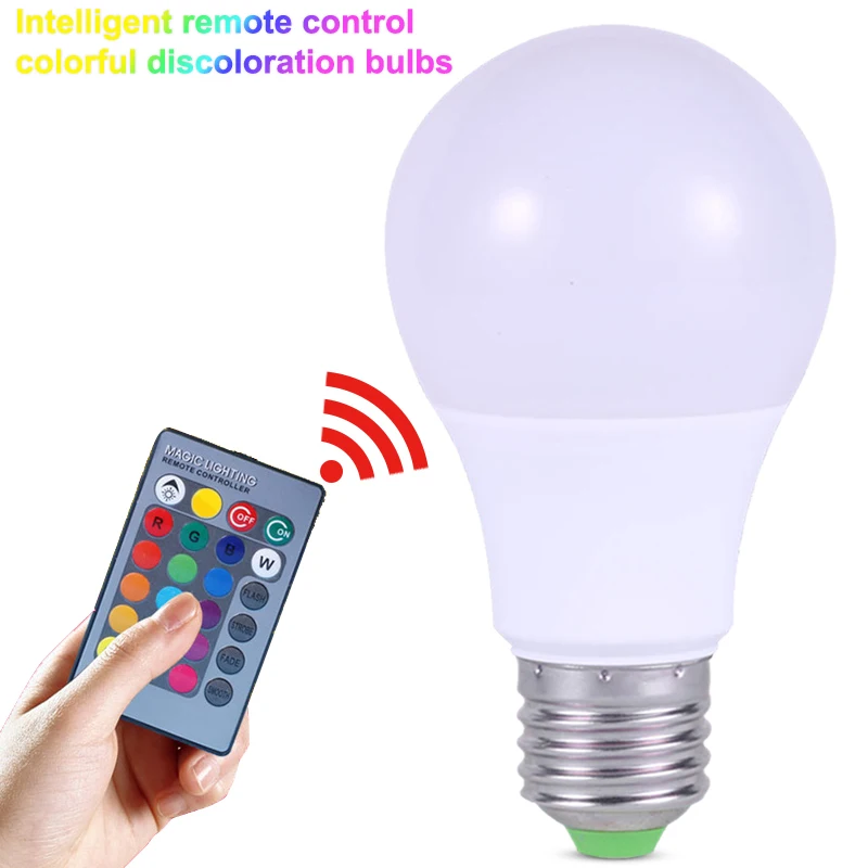 16 Цвета сменить светодиодный лампы Lampara лампа украшение дома 220V RGB светильник E27 3