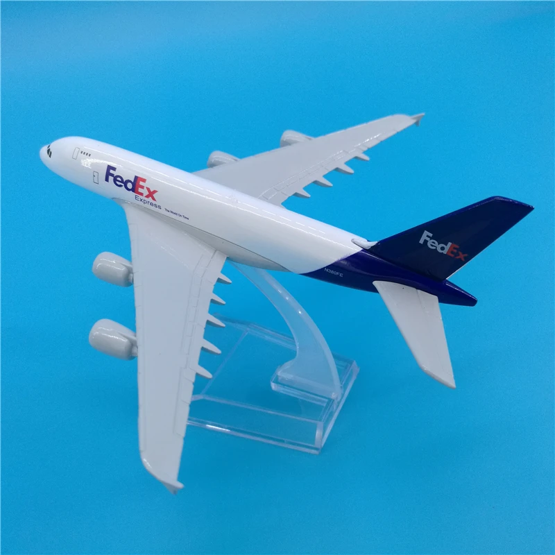 16 см A380 FedEx логистики модель самолета FedEx cargo-Express A380 модель самолета дыхательные пути Аэробус коллекции производителя "Gift Souvenir"