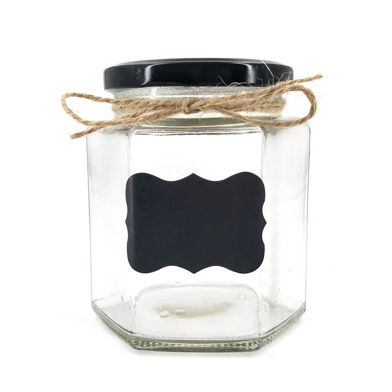 48pcs/set Blackboard Stickers Label Craft Kitchen Jam Jar Labels Black Chalkboard Chalk Board | Дом и сад