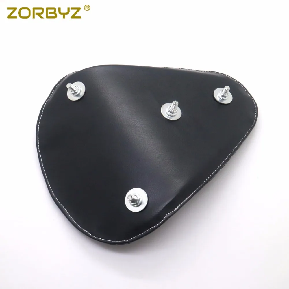 ZORBYZ синтетическое кожаное сиденье черного цвета со стразами для Harley Honda Suzuki Bobber