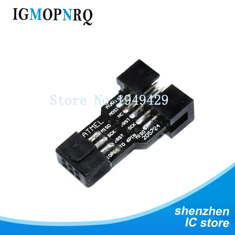 Плата адаптера 10 контактов на 6 контактов для AVRISP MKII USBASP STK500, 5 шт.