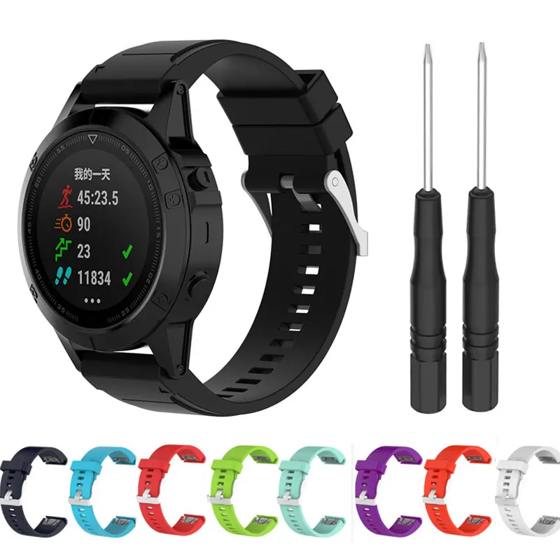 Силиконовый ремешок для наручных часов Garmin fenix5X/fenix3/fenix3 H/D2 Bravo/quaitx3/tactix