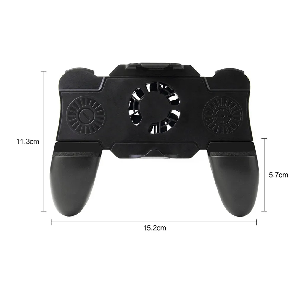 Черный Bluetooth PUBG мобильный контроллер с кулером для iOS телефон F6 геймпад рассеивание тепла Охлаждение Вентилятор джойстик 800 мАч - Цвет: Черный