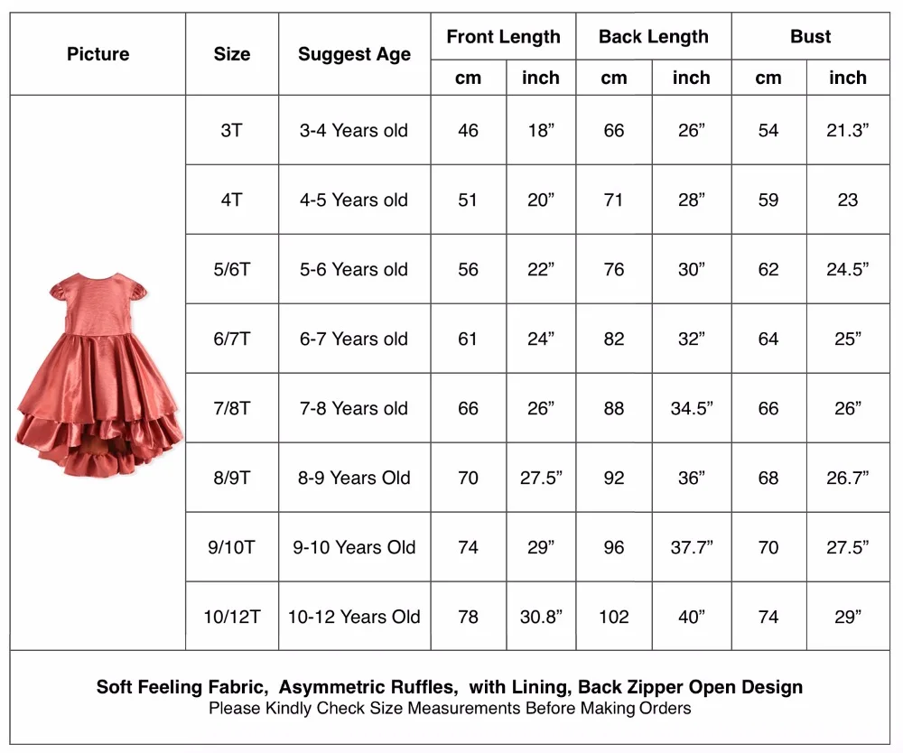 Princess Girls Candy Color Ruffles Party Dress Vintage Asymmetric Cake Dovetail Holiday Green Red Gold Dresses | Детская одежда и