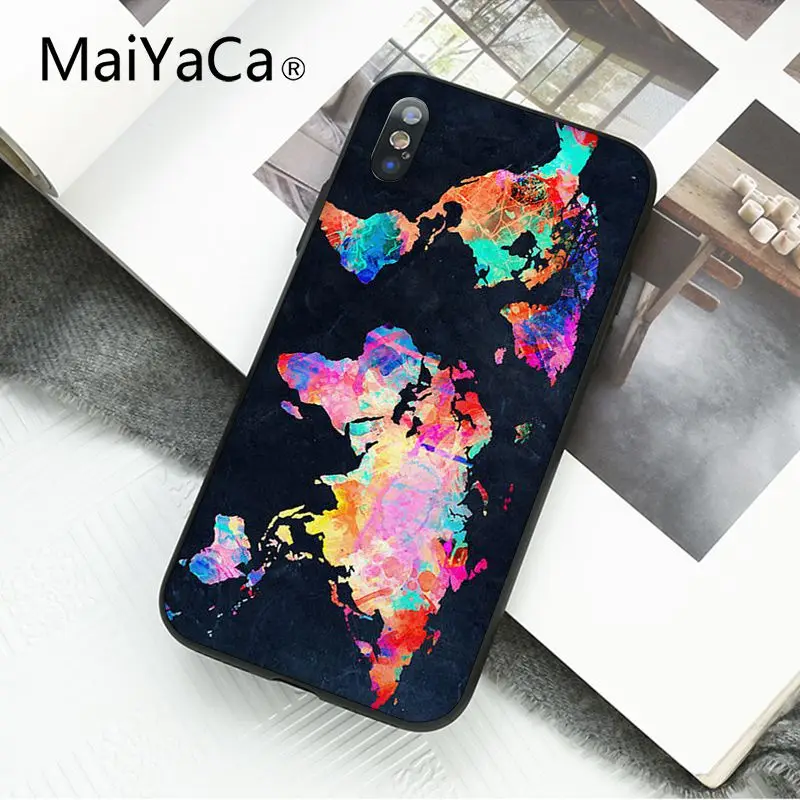 A14 MaiYaCa путешествие в мире карта самолет план чехол для телефона для iphone 11 Pro 11Pro Max 8 7 6 6S Plus X XS MAX 5 5S SE XR - Цвет: A14