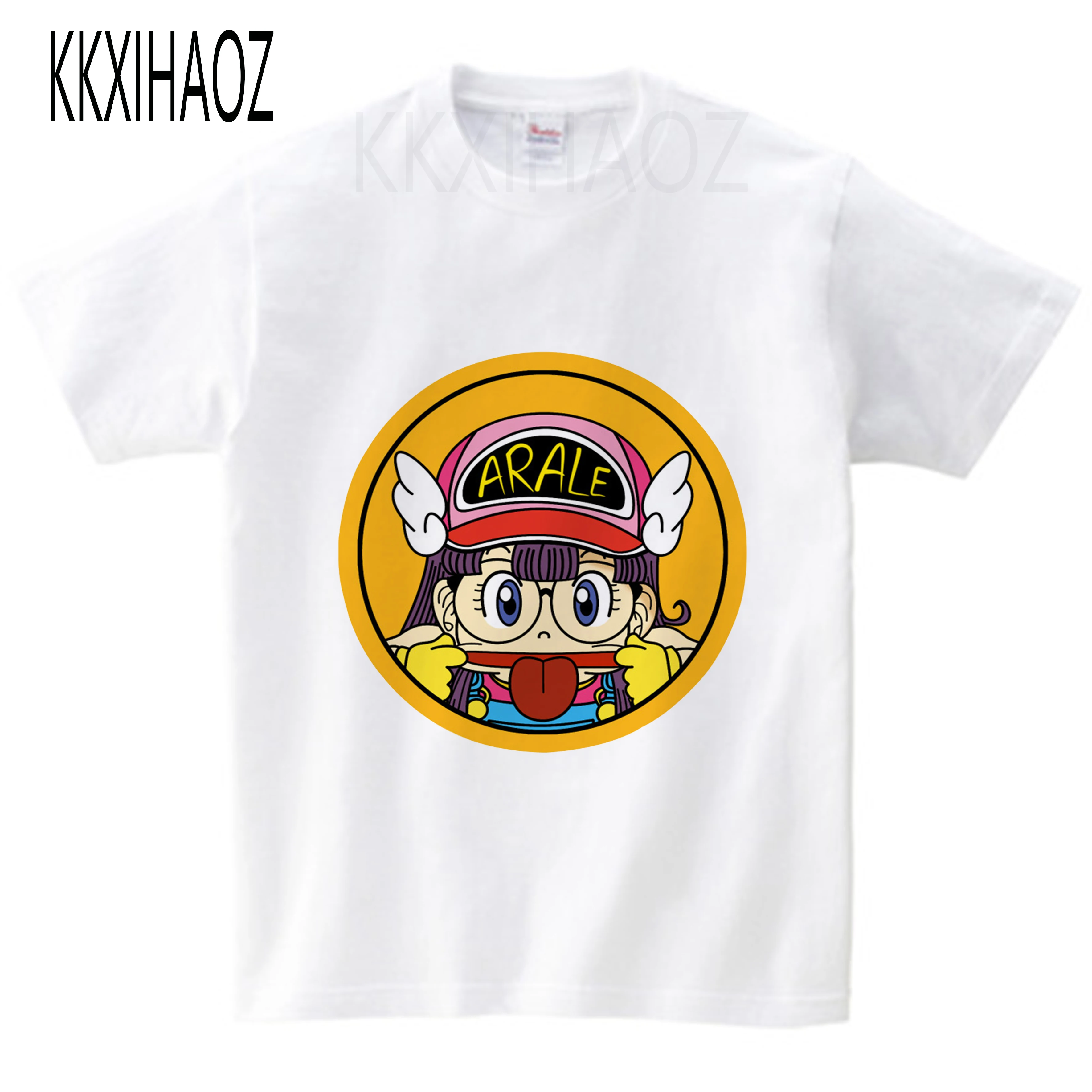 2 13 лет детская забавная футболка с аниме Arale Милая одежда для малышей летние