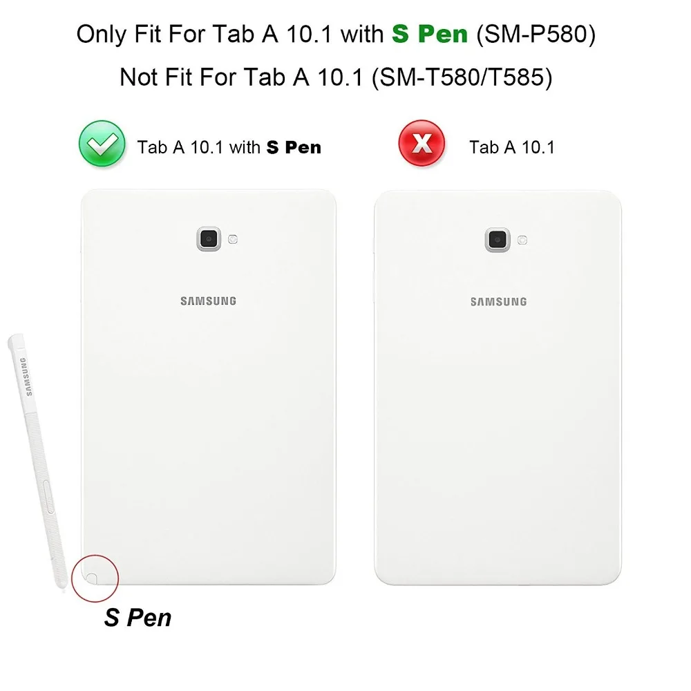 CucKooDo тонкий складной чехол для Samsung Galaxy Tab A 10 1 с S ручкой (SM P585/SM P580) 2016 выпуск +