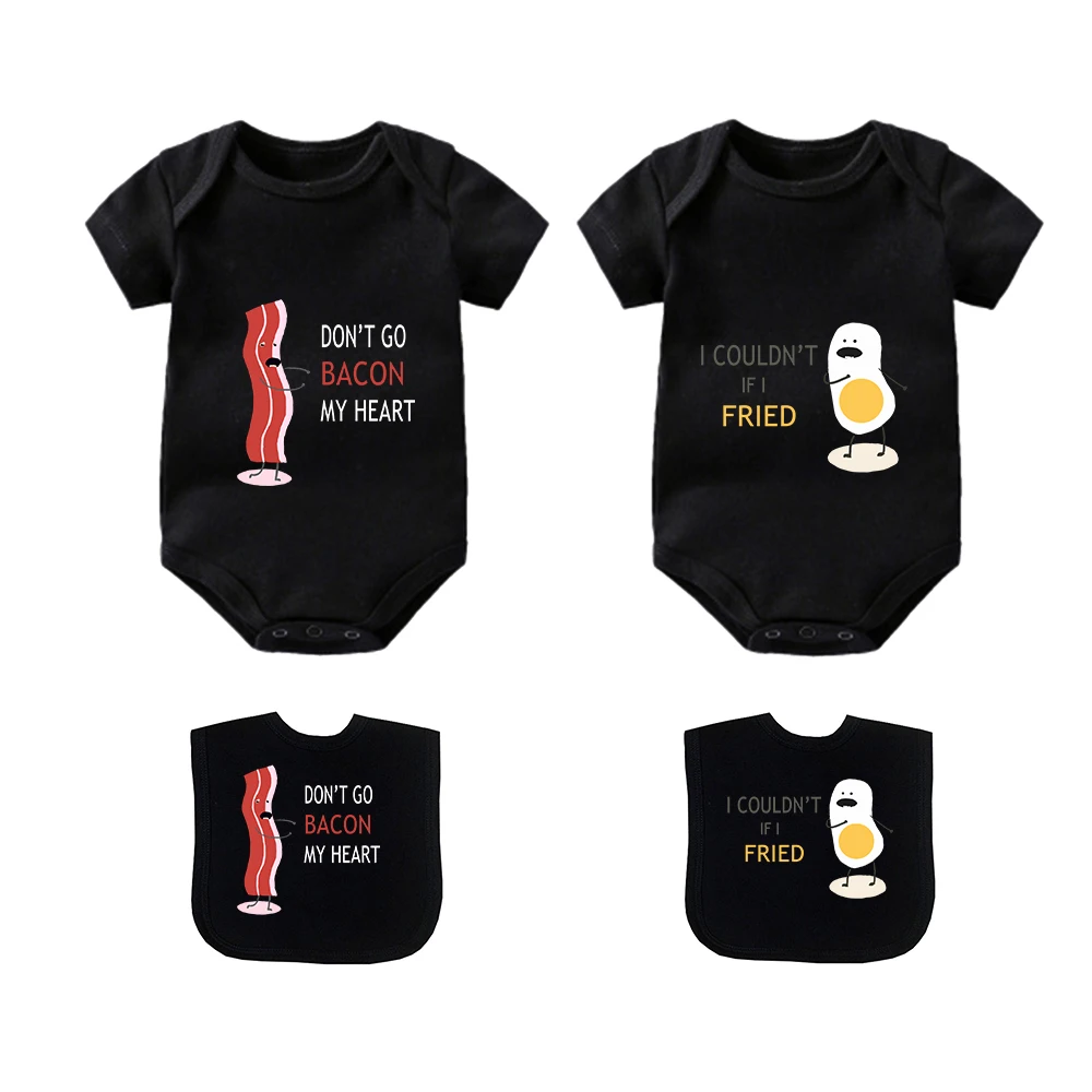 

YSCULBUTOL Baby Bodysuits for Unisex Boys Girls short Sleeve Twin Clothes Boy Girl Perfect Together with bibs clothing