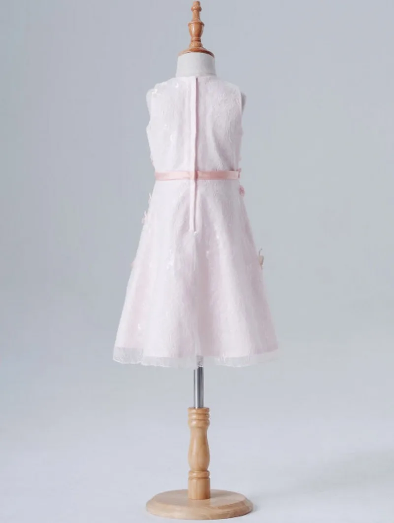 Flower Girl Dress Blue White Pink First Communion Gowns With Floral O Neck Flowers Ball Gown Pageant For Girls | Свадьбы и торжества