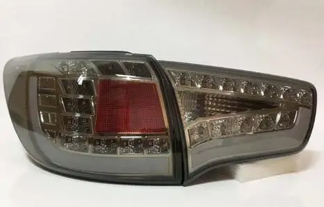 Smoke Black 4 pieces 2 шт. стайлинга автомобилей чехол для KIA Sportage задний фонарь 2009 2010 2011 2012 2013 светодиодный Sportage задний фонарь задние фонари красного цвета - Цвет: Smoke Black 4 pieces