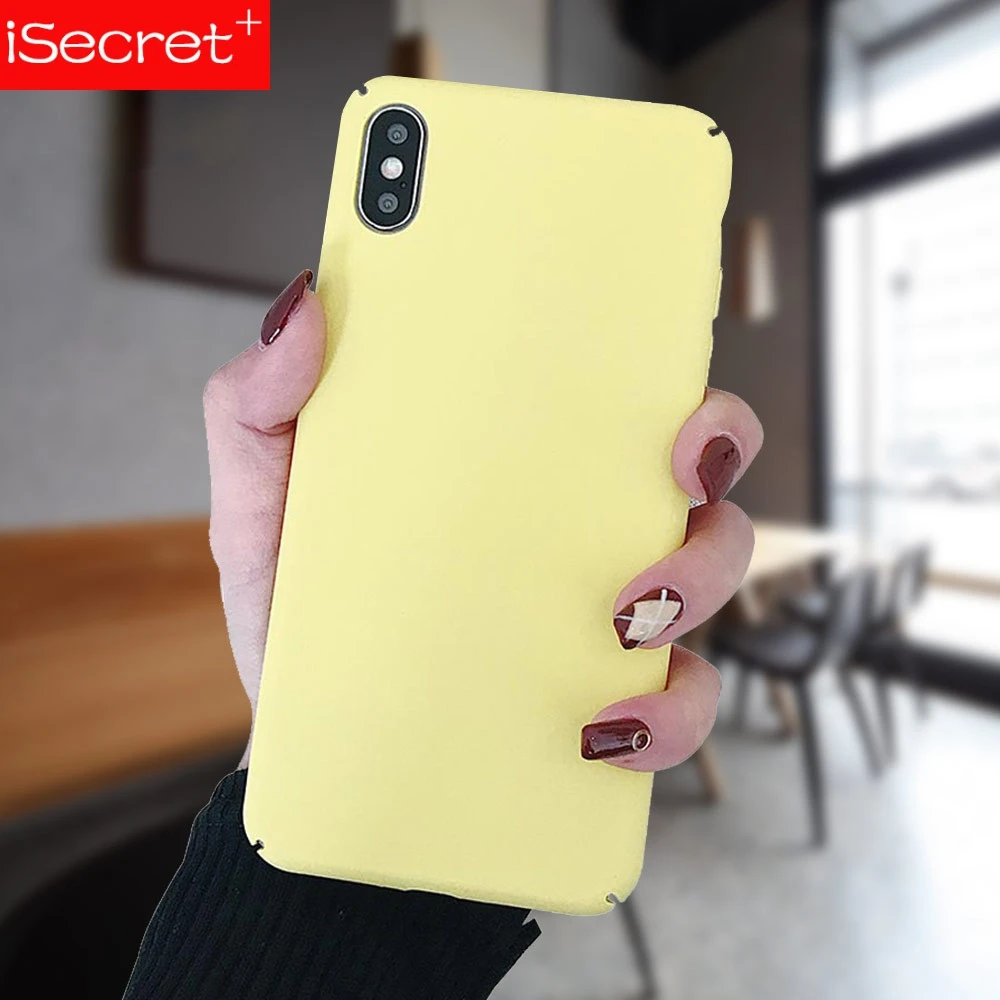 Цветной жесткий чехол iSecret с защитой от отпечатков пальцев для Xiaomi Pocophone F1 Redmi Note 7 5