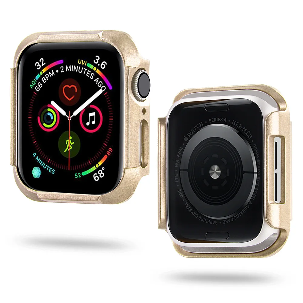 Модный 40 мм 44 мм бампер для Apple Watch Series 5 4 Чехол легкий тонкий средство защиты ПК чехол для iWatch Shell аксессуары
