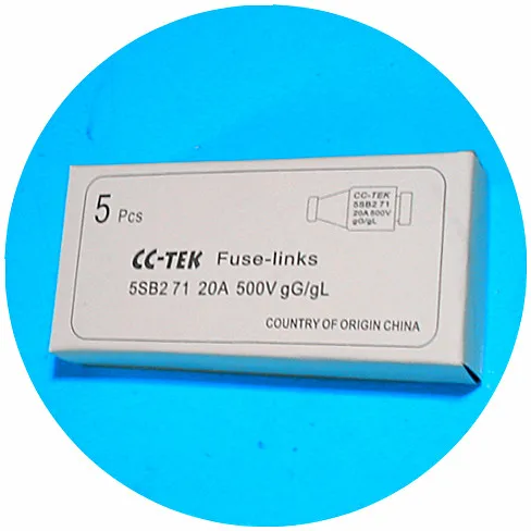 CCTEK Замена 20A 500V предохранители модель 5SB271 gG gL спиральный предохранитель |