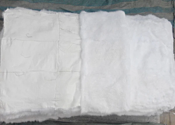 Тарелка/кожа из натурального кроличьего меха | Дом и сад