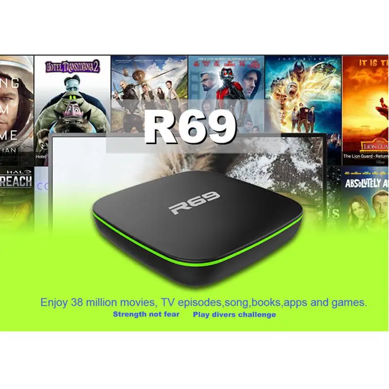 R69 Smart Android 7 1 ТВ-приставка ГБ 8 Allwinner H3 четырехъядерный 2 4G Wifi телеприставка 1080P HD