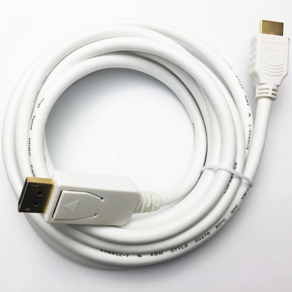 Кабель DP HDMI 1 8 м 3 Dislayport HDTV конвертер адаптер для hp Dell lenovo PC latpp| |