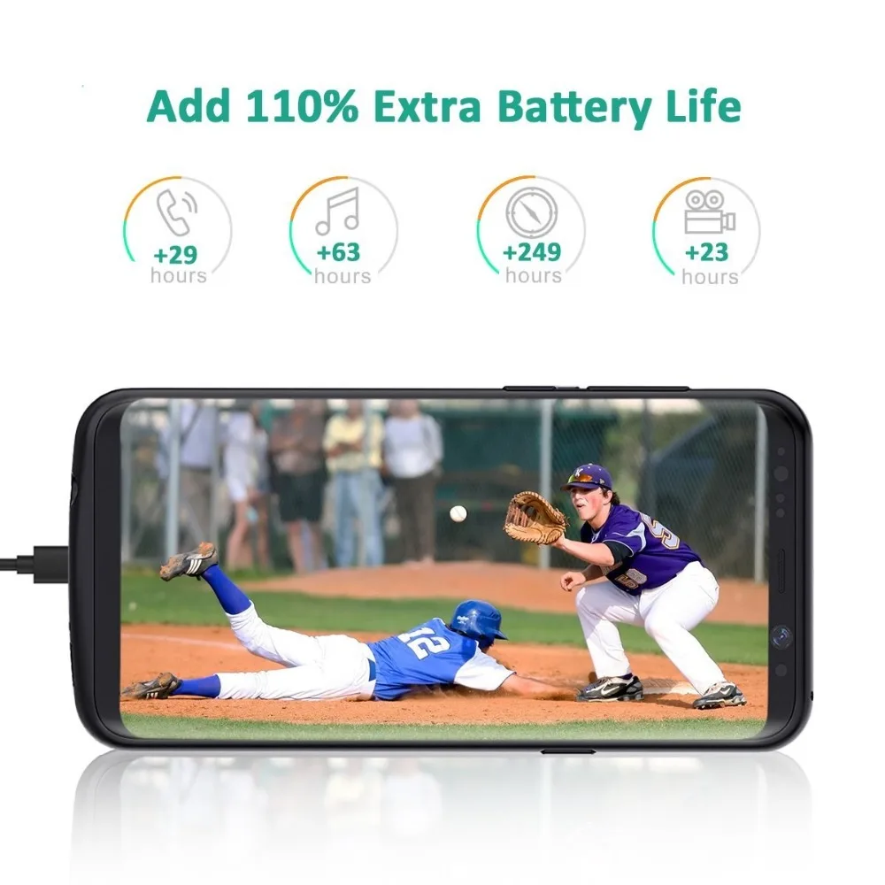 Gagaking Батарея Зарядное устройство чехол для samsung Galaxy S9/S8 4700/5200 мА/ч Перезаряжаемые