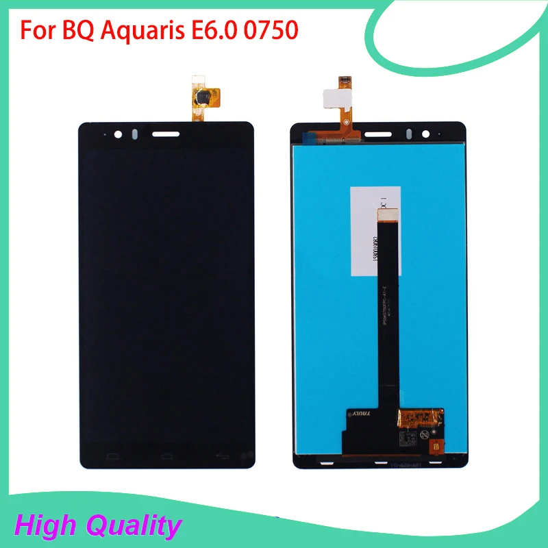 100% Гарантия ЖК-дисплей для BQ Aquaris E6.0 E6 0750 кодирующий преобразователь сенсорного