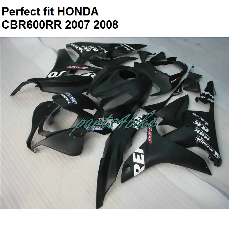 

Free custom fairing kit for Honda CBR 600RR 2007 2008 black fairings CBR600RR 07 08 SZ63