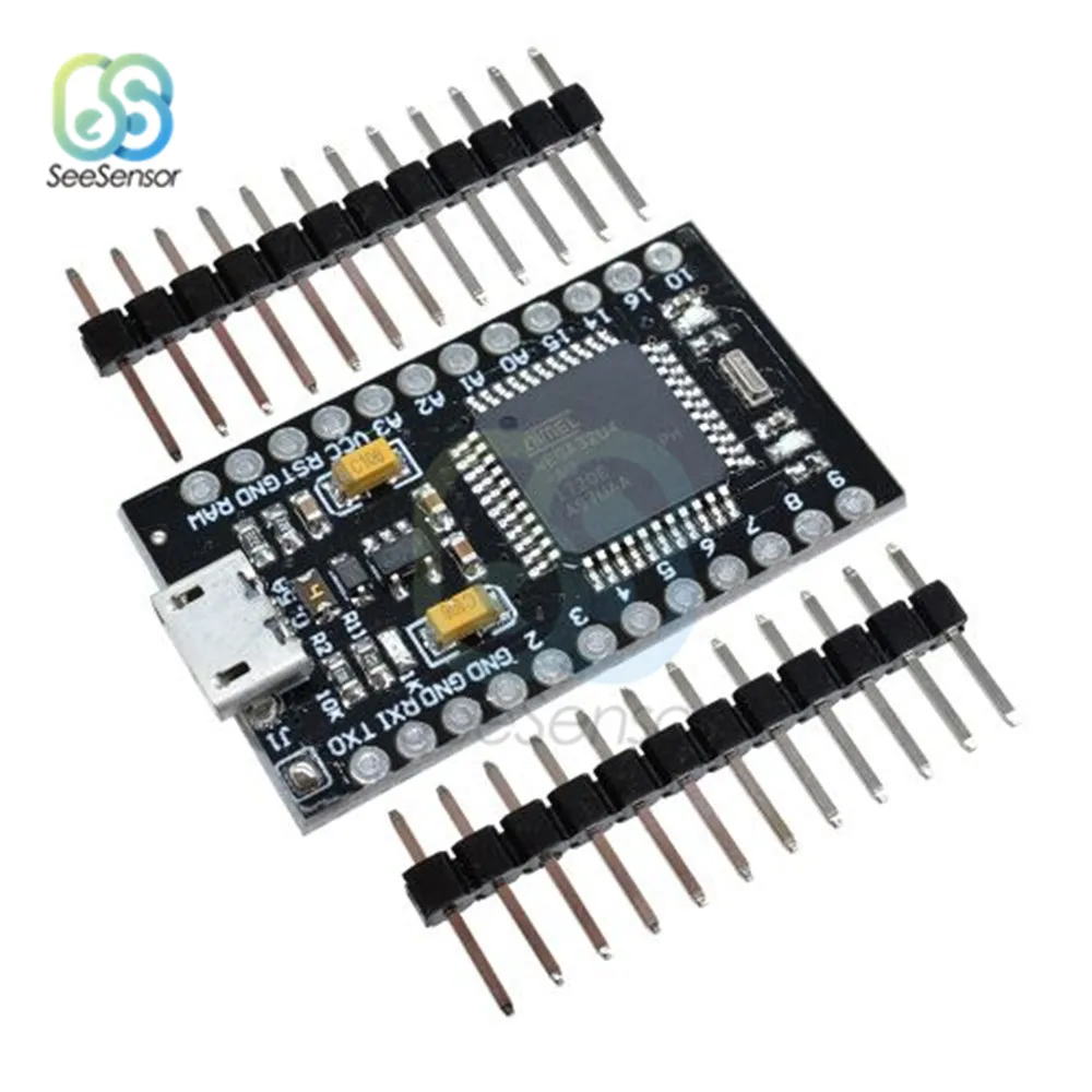 Pro Micro ATMEGA32U4 5 в 3 В плата контроллера модуля материнская 8 МГц 16 с Загрузчиком Mini USB