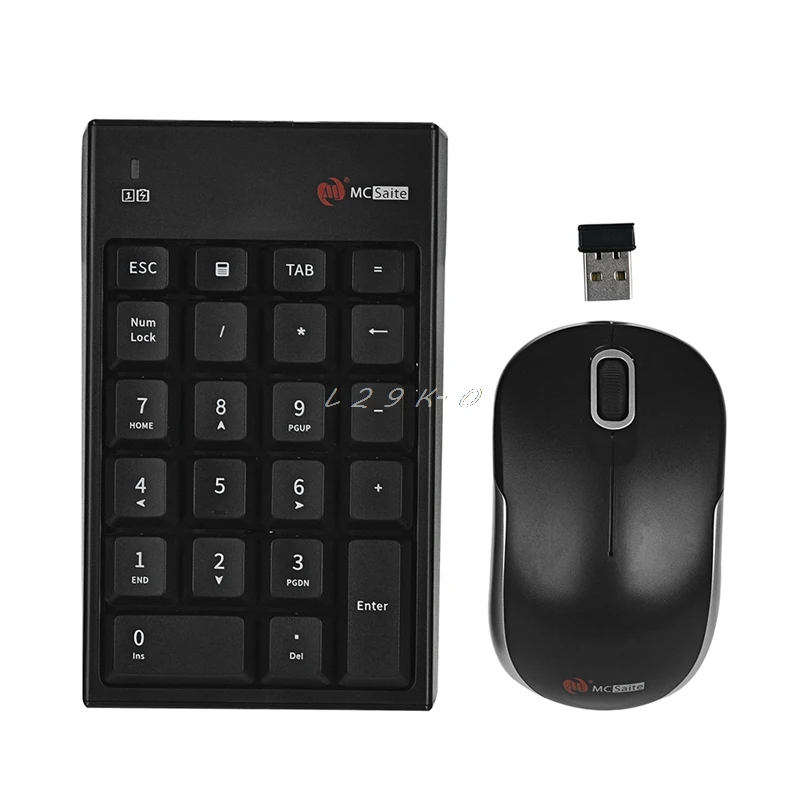 RF 2 4G Беспроводные цифровые клавиши клавиатуры и оптическая мышь Combo для