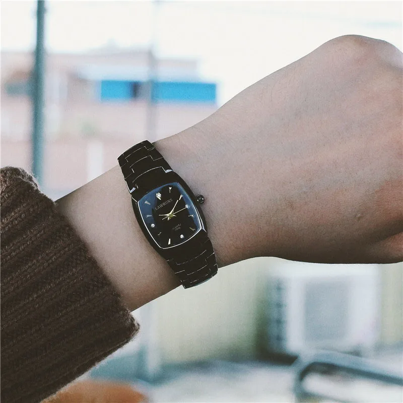 2017 Элитный бренд женские часы прямоугольный Вольфрам сталь кварцевые для женщин