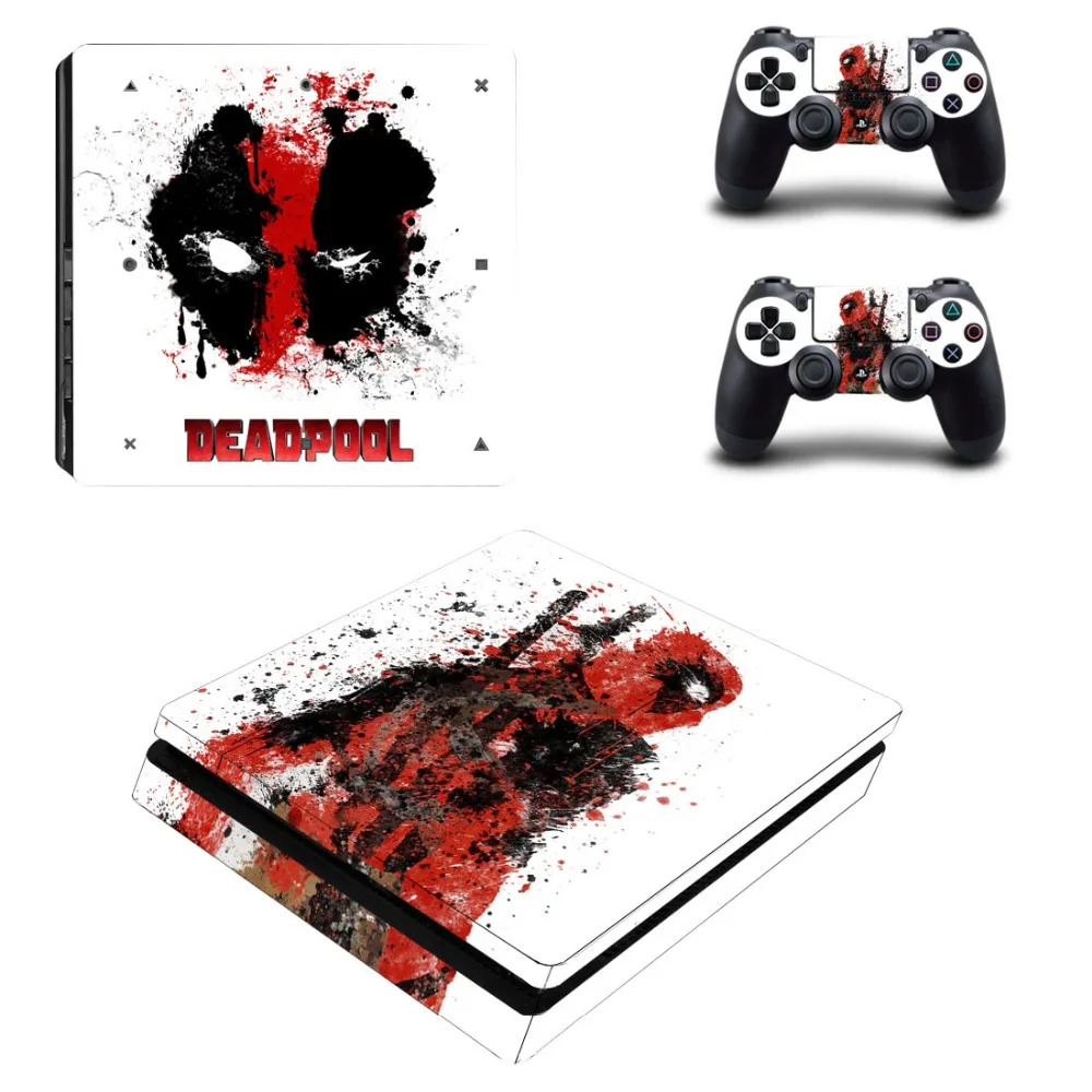 Пленка Дэдпул PS4 Slim Skin Наклейка для консоли Sony PlayStation 4 и контроллера наклейка