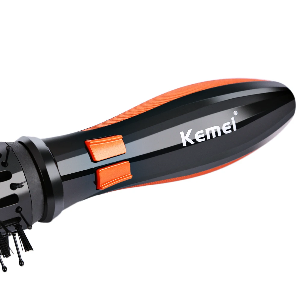 Kemei км 2900 Керамика керлинг Комбс Электрический Керлинг двойного назначения вращающийся Массажная расческа