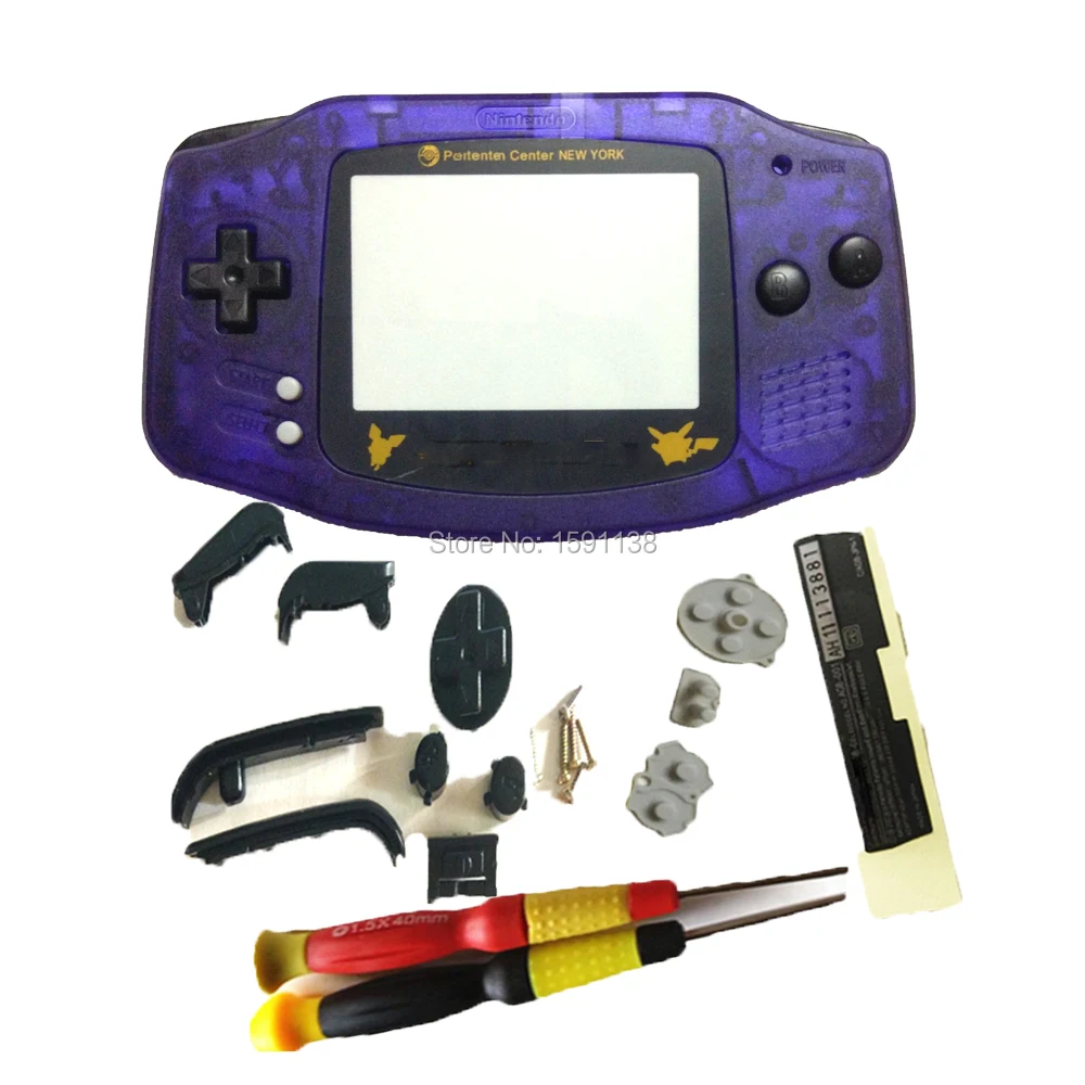 Новое поступление прозрачный голубой цвет чехол в виде ракушки для NintendoGBA