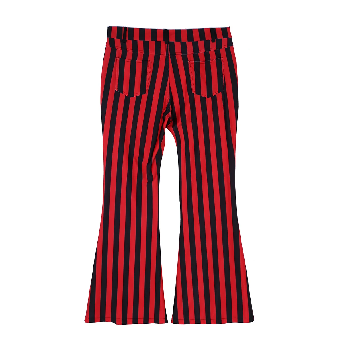iiniim Mens 60's 70's Retro Vintage Mid Waist Striped Stretch Bell Bottom Super Flares Long Pants Casual Trousers Sexy Panties