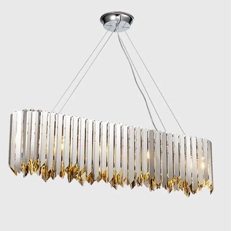 

Modern gold/Silver pendant lights Art design decoration luminare pendant lights dining room lamp Plating technology Oval light