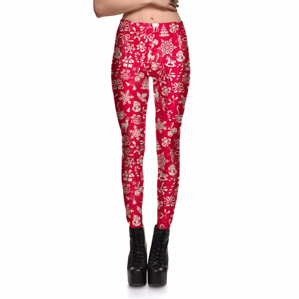 Леггинсы с рождеством горячая Распродажа женские милые подарки пятизвездочные