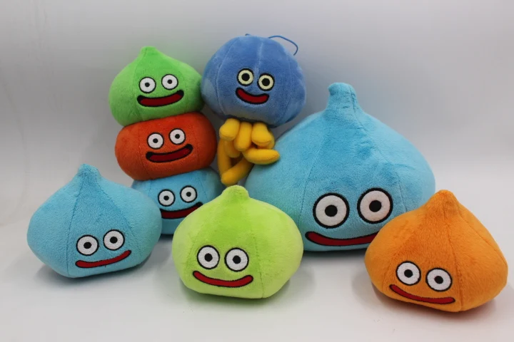 

New Smile Slime Toy Plush Doll Dragon Quest Towel Slime Hoimi Slime Blue Yellow Blush Slime S