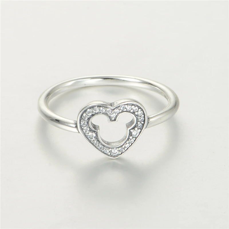 100% 925 Sterling Silver Ring Love Heart Rings Engagement Party Compatible European Charm Jewelry | Украшения и аксессуары