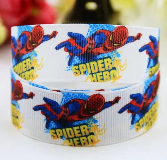 Атласная лента для вечеринки с принтом Человека паука 50 ярдов 9 мм|satin ribbon|printed