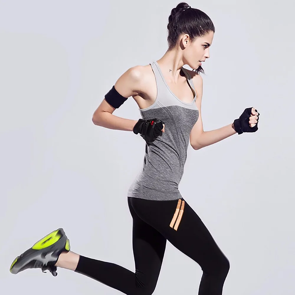 Flandis открытый жилет тонкий Для женщин Фитнес Йога рубашка без рукавов