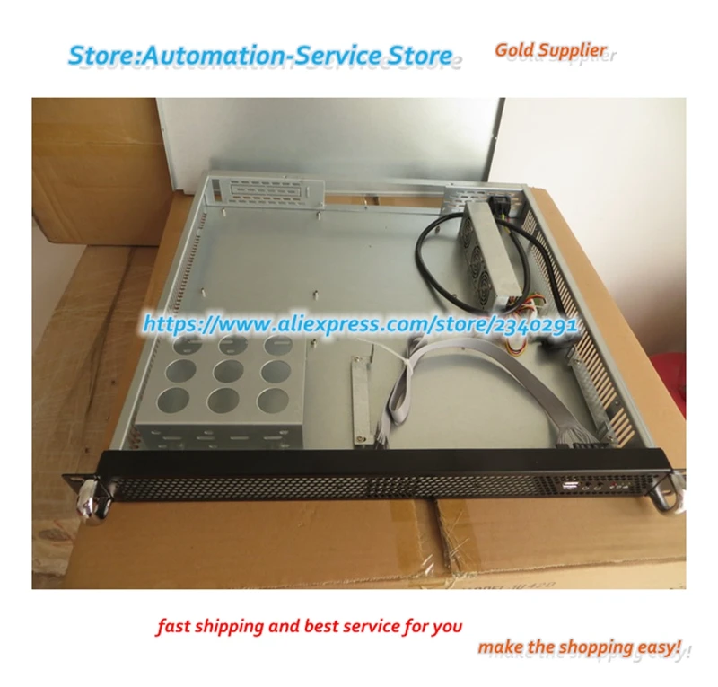 1U Server Case Industrial Control Cabinet IDC Storage Short Hard Disk 42CM Depth | Электроника