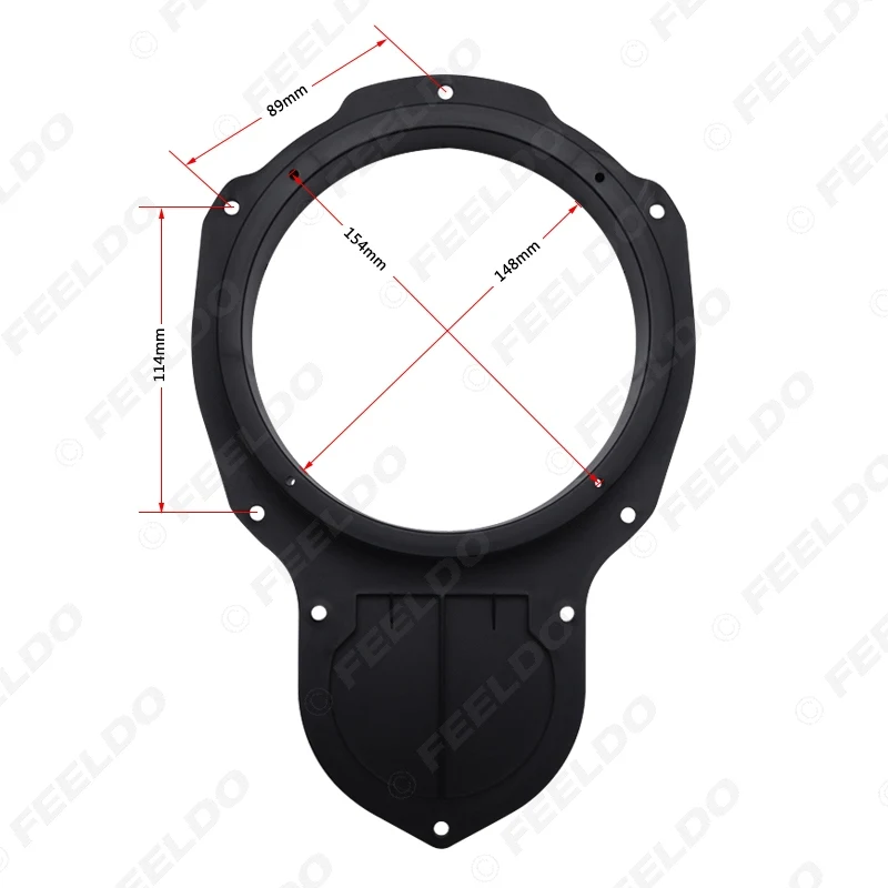 FEELDO 1pair Car Speaker Spacer Adapter Horn Mounts For Volkswagen Jetta R36 New Magoton CC Front Door Stereo Refitting Rings | Автомобили