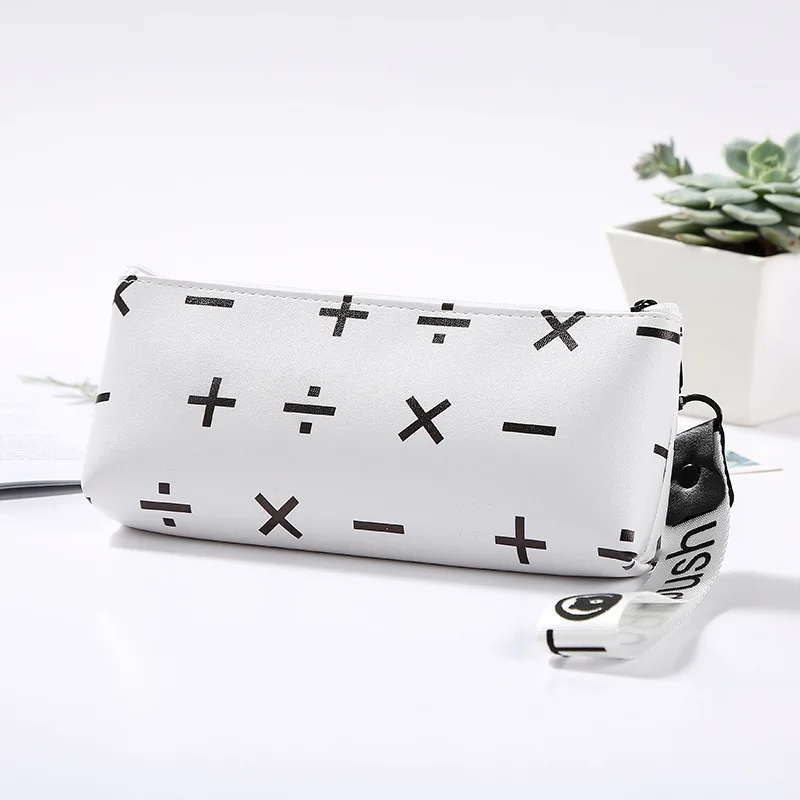 D New Stationery Geometric Pencil Case school Bag Simple Mathematics pencilcase Office Supplies Pen bag Students Pencils Writing - Цвет: D