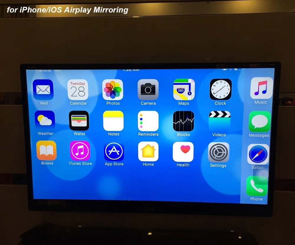 Адаптер Miracast с прямым и проводным подключением Plug &amp Play или беспроводным