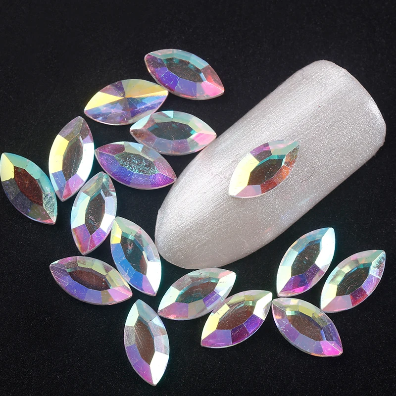 Блестящие стразы Blueness для маникюра украшения ногтей 10 шт. хрустальные шпильки