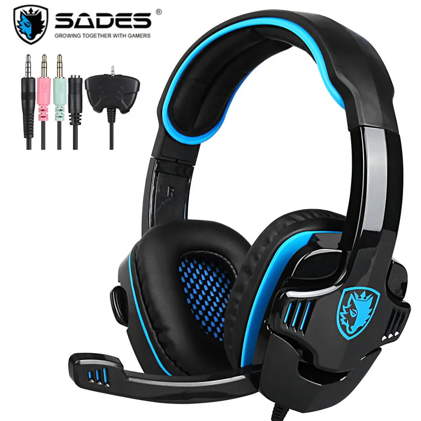 Sades SA780GT PS4 Gamer гарнитура компьютерные игровые наушники с микрофоном для ПК Playstation 4