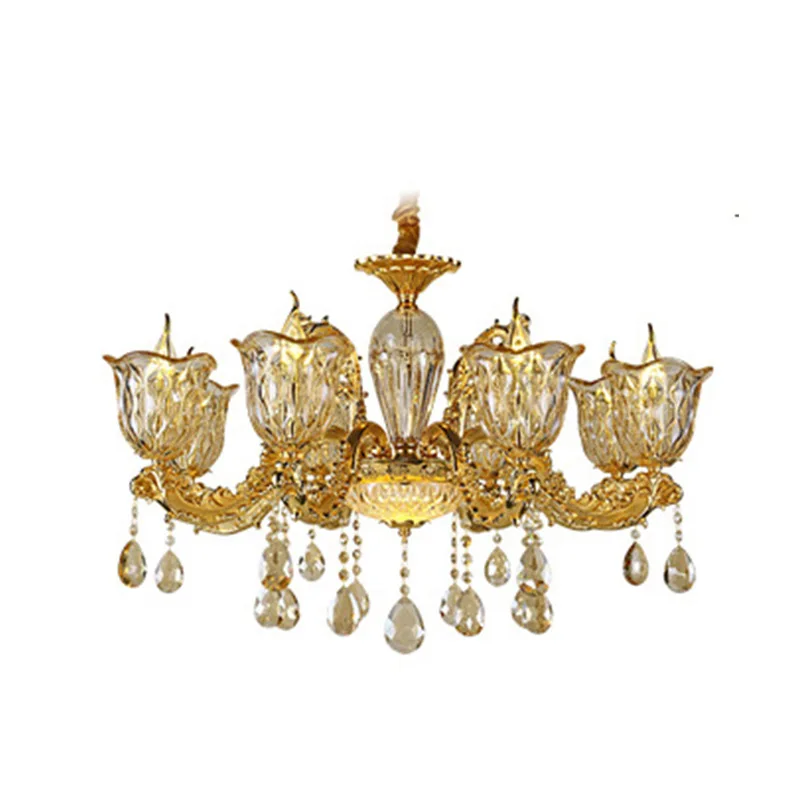 

Crystal LED chandeliers lighting Zinc suspended lamps luxury deco fixtures living room luminaires bedroom hanging lights