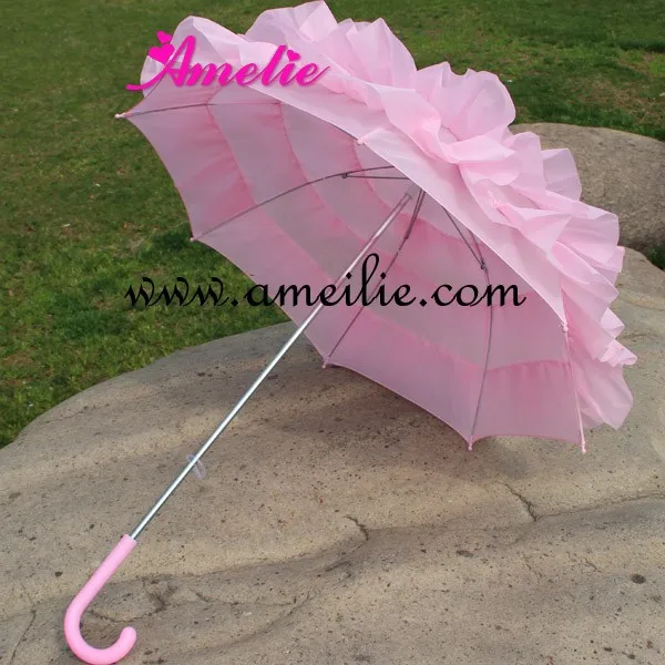 Бесплатная доставка кружевной зонтик с оборками для свадьбы|parasol pink|umbrella pvcumbrella |