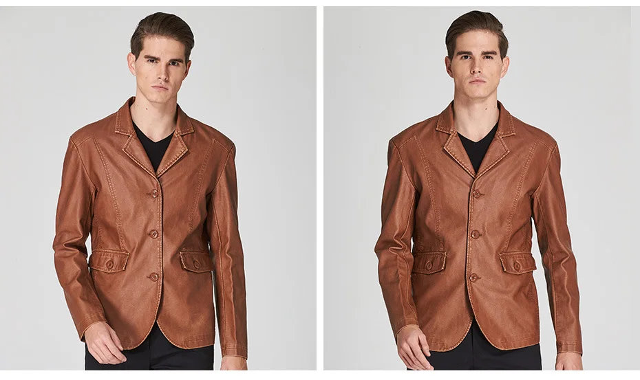 Boutique de FGG Китай Размеры M XXL Винтаж из искусственной кожи модные коричневые Для